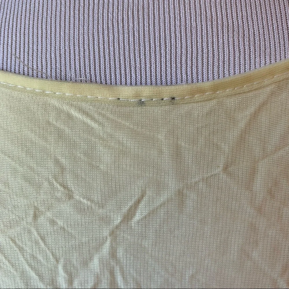 Vintage Pastel Yellow Floral Lace Neckline Nightgown Valentine’s Lingerie Med.? - Picture 11 of 13